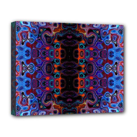 Kaleidoscope Art Pattern Ornament Deluxe Canvas 20  X 16  (stretched) by Sapixe