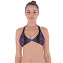 Kaleidoscope Art Pattern Ornament Halter Neck Bikini Top View1