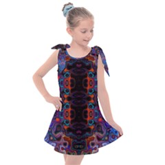 Kaleidoscope Art Pattern Ornament Kids  Tie Up Tunic Dress by Sapixe