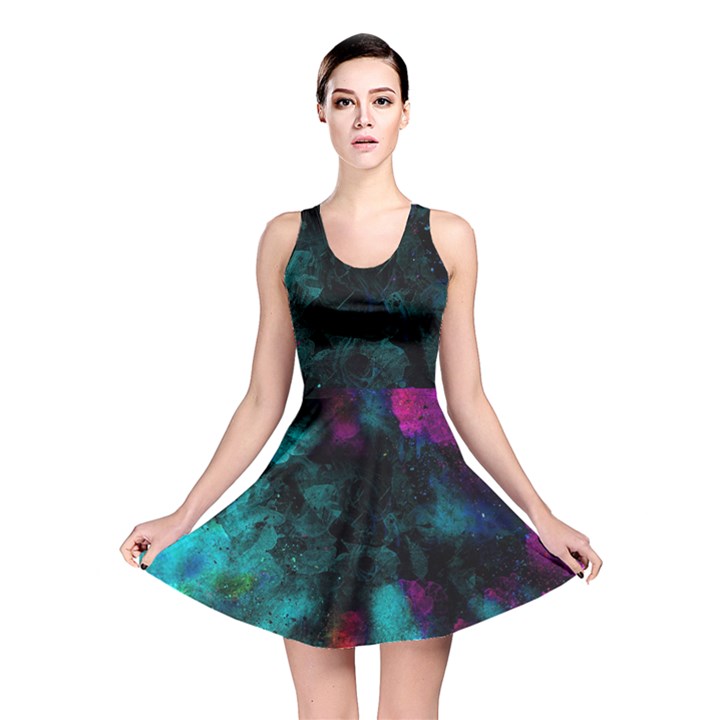 Background Art Abstract Watercolor Reversible Skater Dress