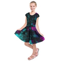 Background Art Abstract Watercolor Kids  Short Sleeve Dress by Sapixe