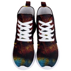 Background Cave Art Abstract Women s Lightweight High Top Sneakers