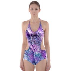 Background Peel Art Abstract Cut-out One Piece Swimsuit by Sapixe