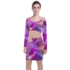 Background Art Abstract Watercolor Top And Skirt Sets by Sapixe