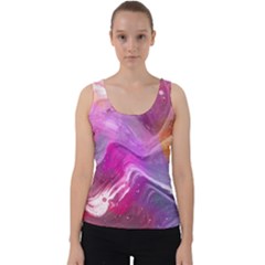 Background Art Abstract Watercolor Velvet Tank Top by Sapixe