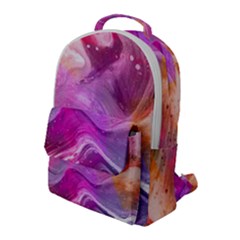 Background Art Abstract Watercolor Flap Pocket Backpack (large)