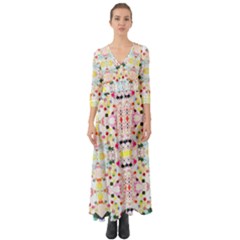 Sonata Bright Button Up Boho Maxi Dress