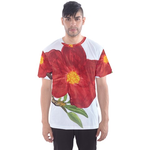 Deep Plumb Blossom Men s Sports Mesh Tee by lwdstudio