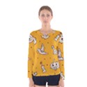 Funny Halloween Party Pattern Women s Long Sleeve Tee View1