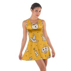 Funny Halloween Party Pattern Cotton Racerback Dress