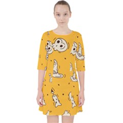 Funny Halloween Party Pattern Pocket Dress