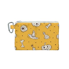 Funny Halloween Party Pattern Canvas Cosmetic Bag (small) by HalloweenParty