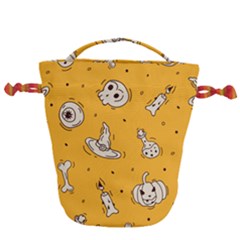 Funny Halloween Party Pattern Drawstring Bucket Bag by HalloweenParty