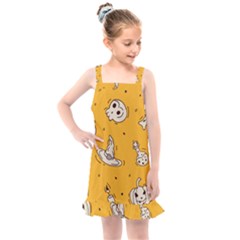 Funny Halloween Party Pattern Kids  Overall Dress by HalloweenParty