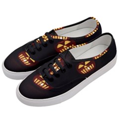 Funny Spooky Scary Halloween Pumpkin Jack O Lantern Women s Classic Low Top Sneakers by HalloweenParty