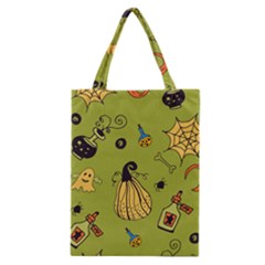 Funny Scary Spooky Halloween Party Design Classic Tote Bag