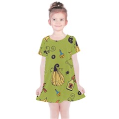 Funny Scary Spooky Halloween Party Design Kids  Simple Cotton Dress by HalloweenParty