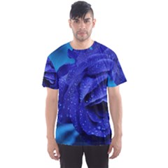 Beauty Bloom Blue 67636 Men s Sports Mesh Tee