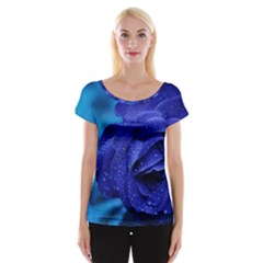 Beauty Bloom Blue 67636 Cap Sleeve Top