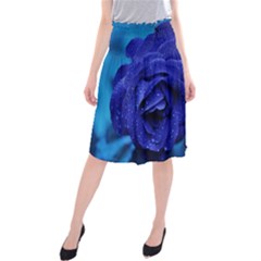 Beauty Bloom Blue 67636 Midi Beach Skirt