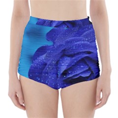 Beauty Bloom Blue 67636 High-Waisted Bikini Bottoms