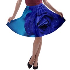 Beauty Bloom Blue 67636 A-line Skater Skirt