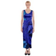 Beauty Bloom Blue 67636 Fitted Maxi Dress