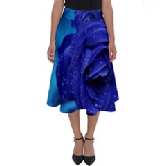 Beauty Bloom Blue 67636 Perfect Length Midi Skirt