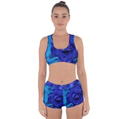 Beauty Bloom Blue 67636 Racerback Boyleg Bikini Set