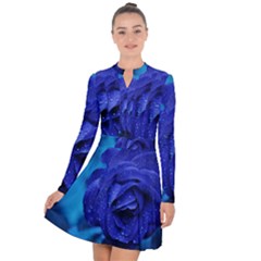 Beauty Bloom Blue 67636 Long Sleeve Panel Dress