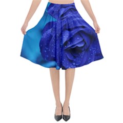 Beauty Bloom Blue 67636 Flared Midi Skirt