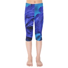 Beauty Bloom Blue 67636 Kids  Capri Leggings 