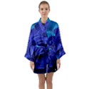 Beauty Bloom Blue 67636 Long Sleeve Kimono Robe View1