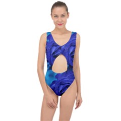 Beauty Bloom Blue 67636 Center Cut Out Swimsuit