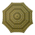 Golden Ornate Pattern Golf Umbrellas View1