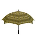 Golden Ornate Pattern Golf Umbrellas View3