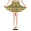 Golden Ornate Pattern Mini Flare Skirt View3