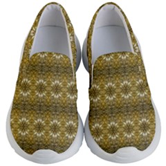 Golden Ornate Pattern Kid s Lightweight Slip Ons by dflcprintsclothing