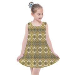 Golden Ornate Pattern Kids  Summer Dress