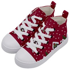 Winter Idyll Kid s Mid-top Canvas Sneakers by Valentinaart