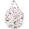 Floral Christmas pattern  Giant Round Zipper Tote View1