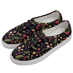 Floral Christmas Pattern  Women s Classic Low Top Sneakers by Valentinaart