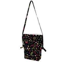 Floral Christmas Pattern  Folding Shoulder Bag