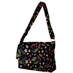 Floral Christmas Pattern  Full Print Messenger Bag by Valentinaart