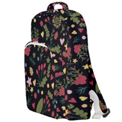 Floral Christmas Pattern  Double Compartment Backpack