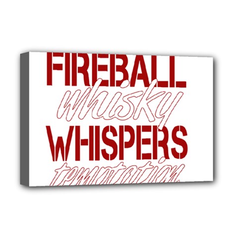 Fireball Whiskey Shirt Solid Letters 2016 Deluxe Canvas 18  X 12  (stretched) by crcustomgifts