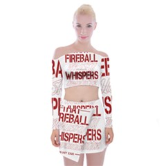 Fireball Whiskey Shirt Solid Letters 2016 Off Shoulder Top With Mini Skirt Set by crcustomgifts