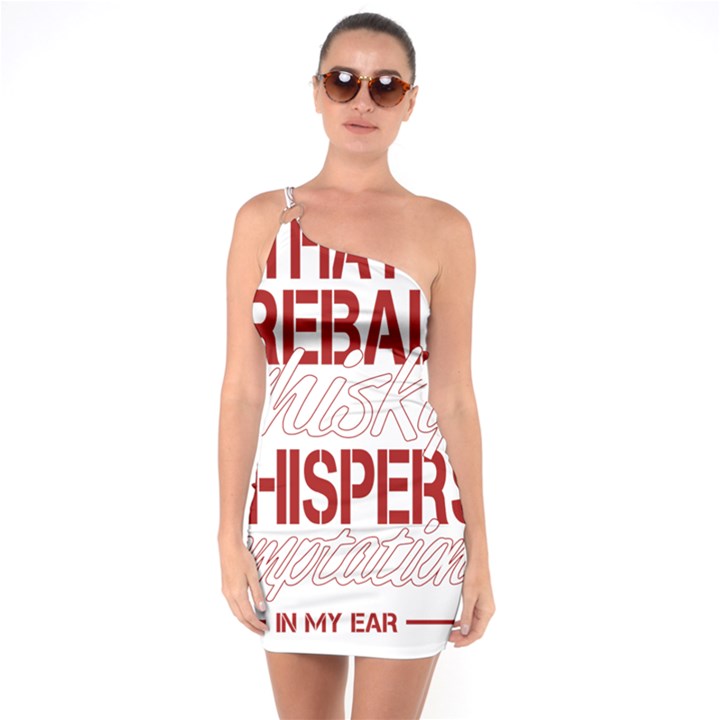 Fireball Whiskey Shirt Solid Letters 2016 One Soulder Bodycon Dress