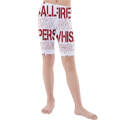 Fireball Whiskey Shirt Solid Letters 2016 Kids  Mid Length Swim Shorts