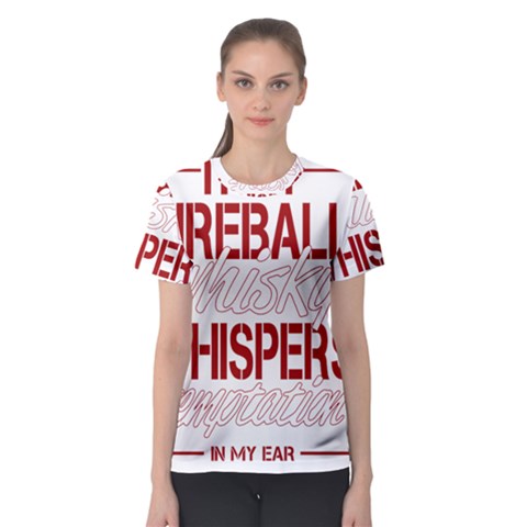 Fireball Whiskey Shirt Solid Letters 2016 Women s Sport Mesh Tee by crcustomgifts